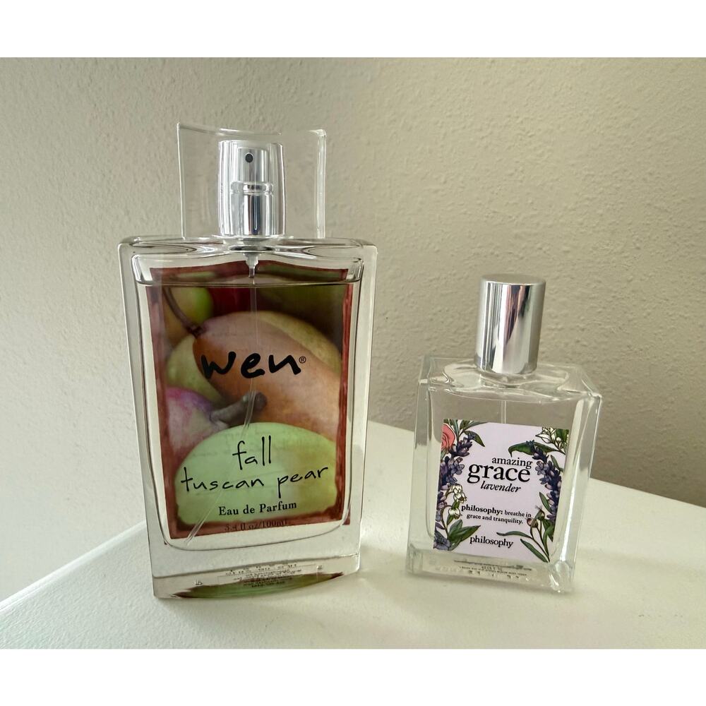 Wen Tuscan Pear Parfum Spray 3.4oz | Philosophy Amazing Grace 2oz | Bundle of 2
